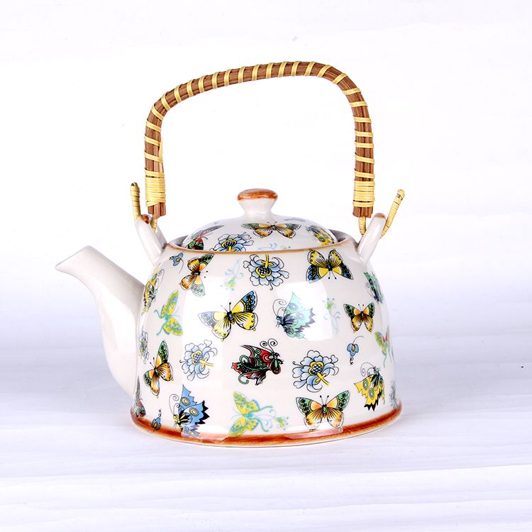 义乌好货 瓷礼品提梁茶壶釉中彩凉茶壶复古产品图
