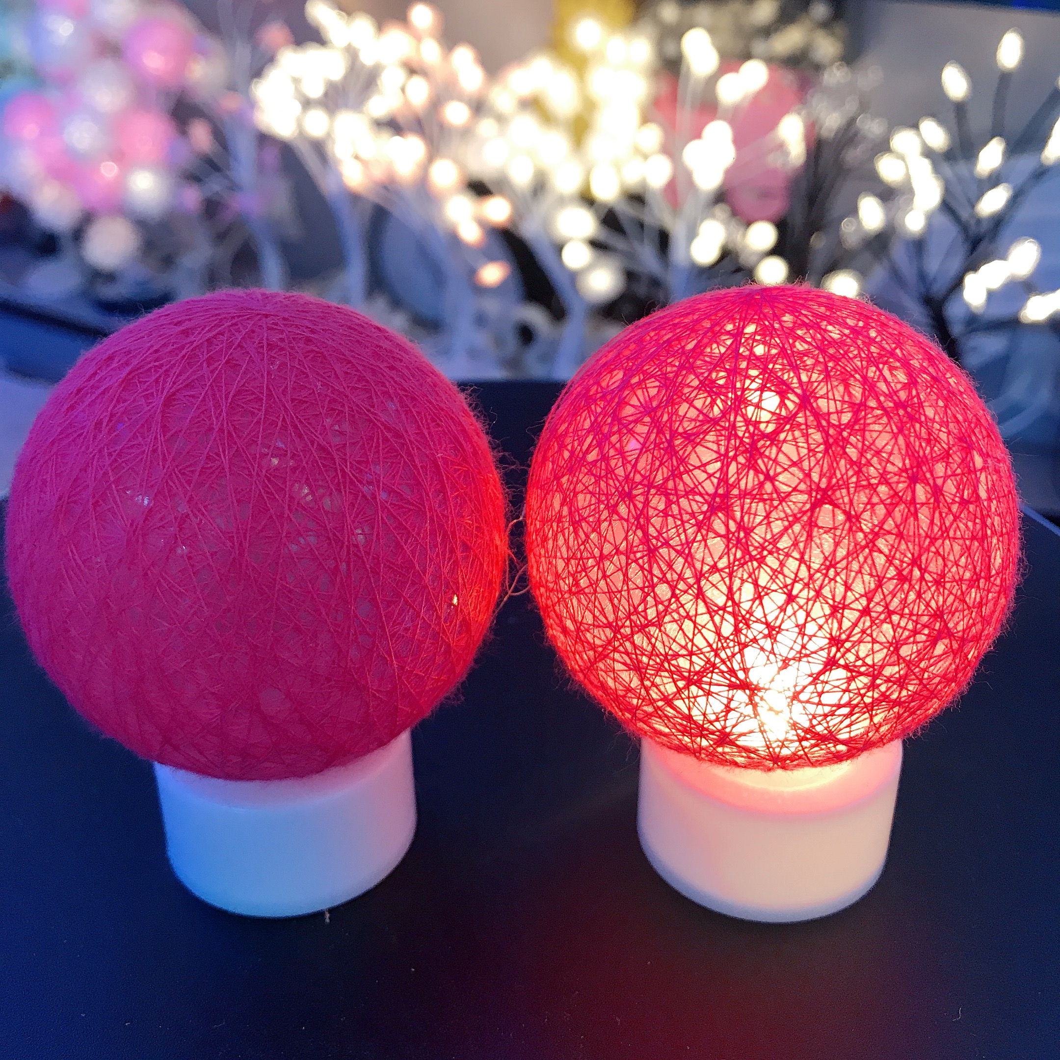 led candles, cotton thread balls, best-selling mini-shaped night market lights, creative decorations, Ins-style confession stage props and decorations detail image 3