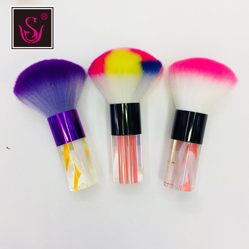 Factory direct sales, single loose brush, extra-large acrylic handle blush makeup brush, multi-functional beauty brush for color mixing pic 4