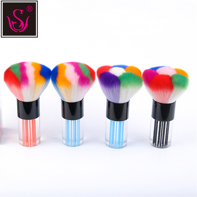 Factory direct sales, single loose brush, extra-large acrylic handle blush makeup brush, multi-functional beauty brush for color mixing pic 5