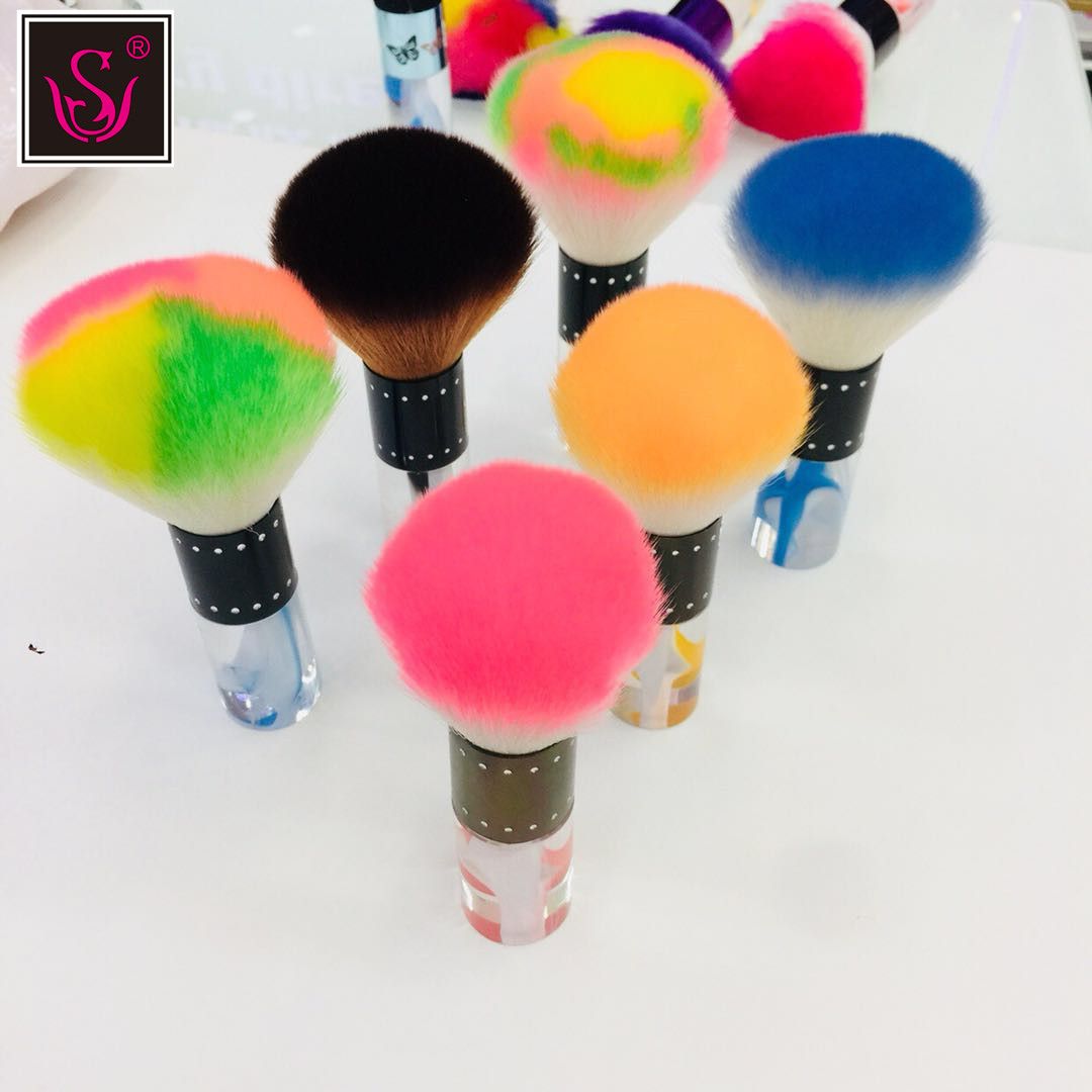 Factory direct sales, single loose brush, extra-large acrylic handle blush makeup brush, multi-functional beauty brush for color mixing details Picture