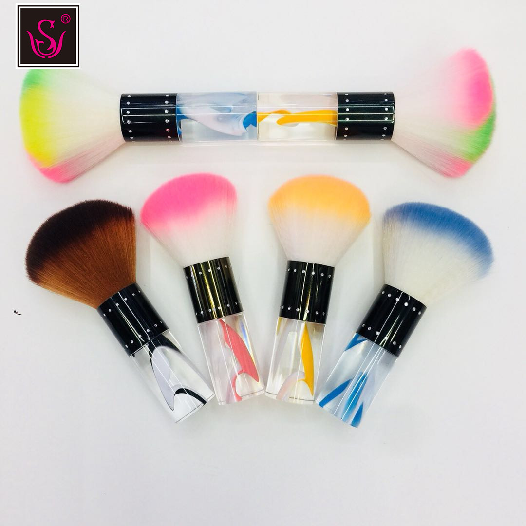 Factory direct sales, single loose brush, extra-large acrylic handle blush makeup brush, multi-functional beauty brush for color mixing pic 3