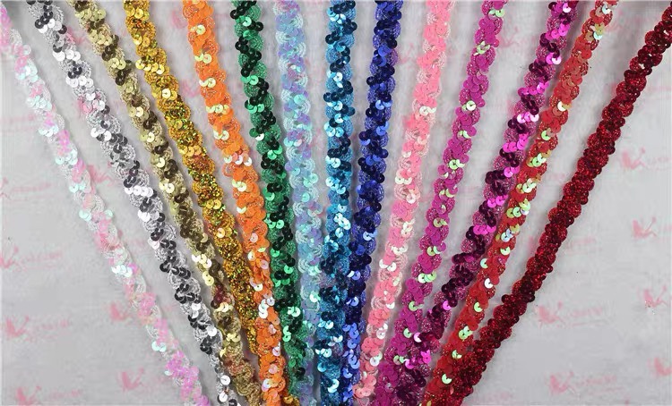 Sell 14 color MS sequins gold and silver thread flower fringe with stage opera performance clothing accessories Specification drawing