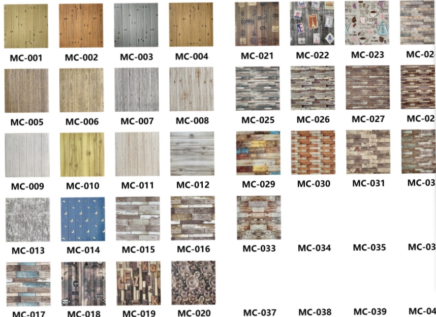 3D Three-Dimensional Self-Adhesive Wall Stickers, Fashion Brick Wall Stickers Atmosphere Cafe Bar Anti-Collision Waterproof Self-Adhesive Wall Stickers Specification drawing