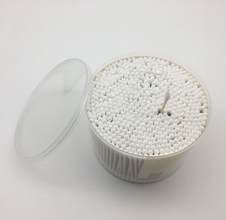 500 large round box bamboo sticks cotton swabs thumbnail