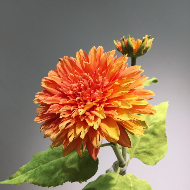 工厂直销室内家居装饰仿真花假花批发黄色1花1苞太阳花仿真向日葵详情图4