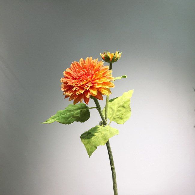 工厂直销室内家居装饰仿真花假花批发黄色1花1苞太阳花仿真向日葵详情图2