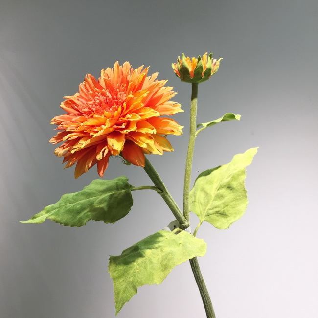 工厂直销室内家居装饰仿真花假花批发黄色1花1苞太阳花仿真向日葵详情图3
