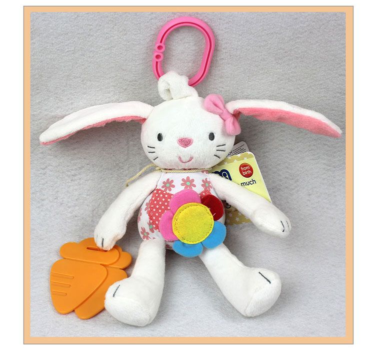 m Rabbit bed, trolley, trolley, plush toy, teething tape, paper funhouse mirror, pink radish rabbit Application Scenario