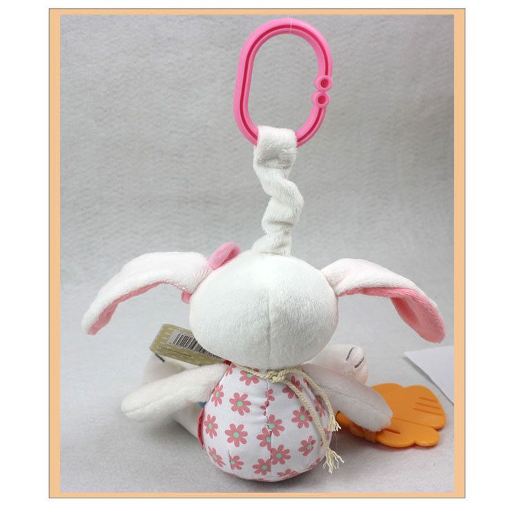 m Rabbit bed, trolley, trolley, plush toy, teething tape, paper funhouse mirror, pink radish rabbit Item Picture