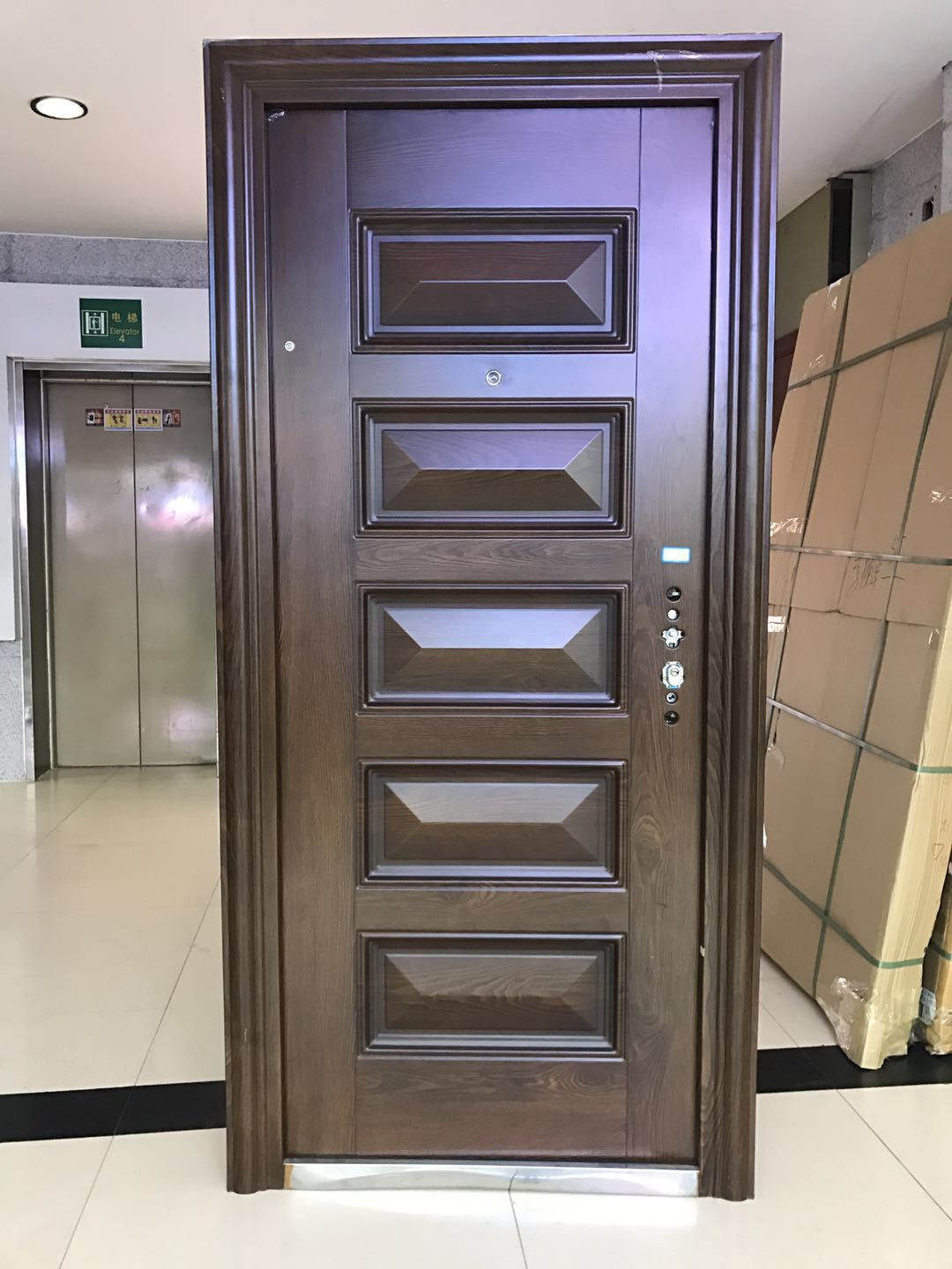 STEEL IRON DOOR SECTURITY DOOR 防盗门铁门 ES-04详情图1