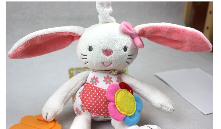 m Rabbit bed, trolley, trolley, plush toy, teething tape, paper funhouse mirror, pink radish rabbit undefined