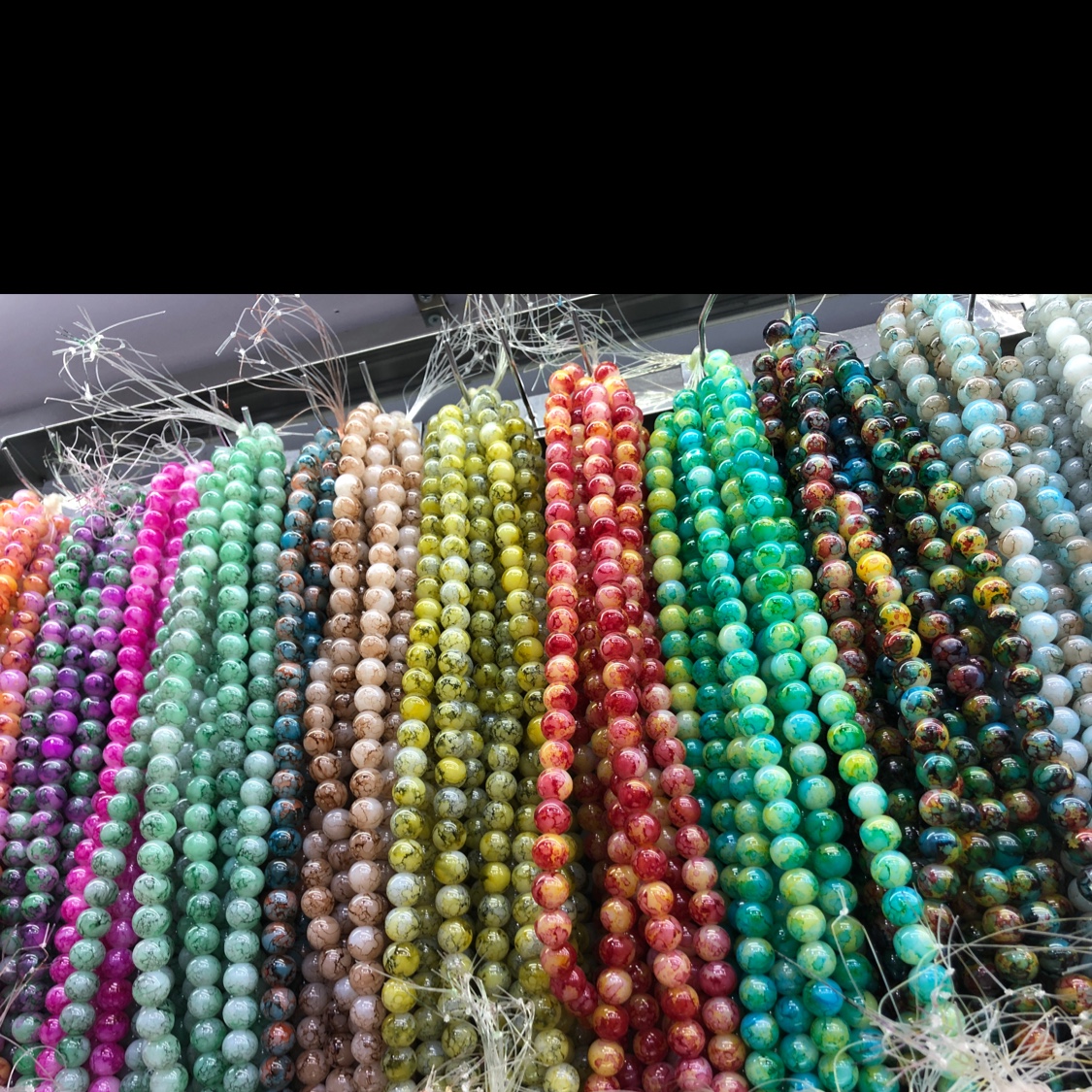 玉料琉璃花珠细节图