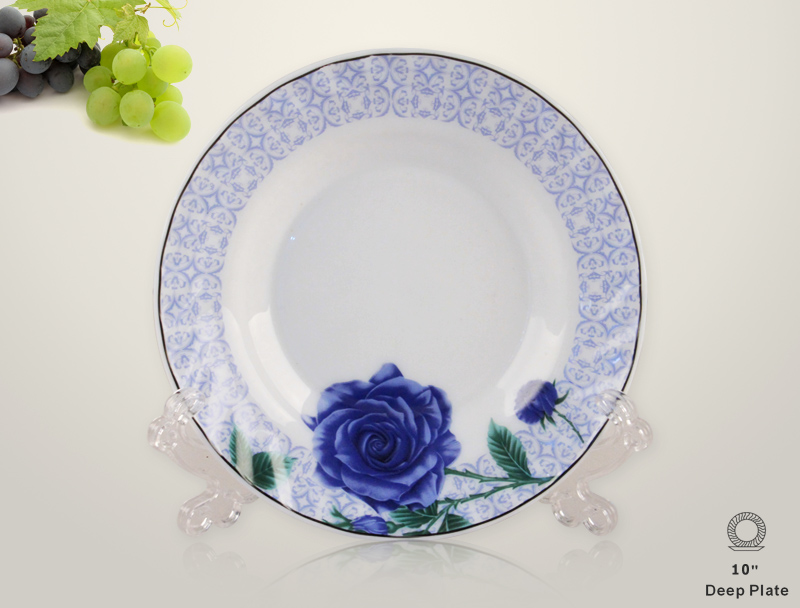盘玻璃盘耐热玻璃盘乳白玻璃家用酒店用-8寸深盘glass plate详情图2