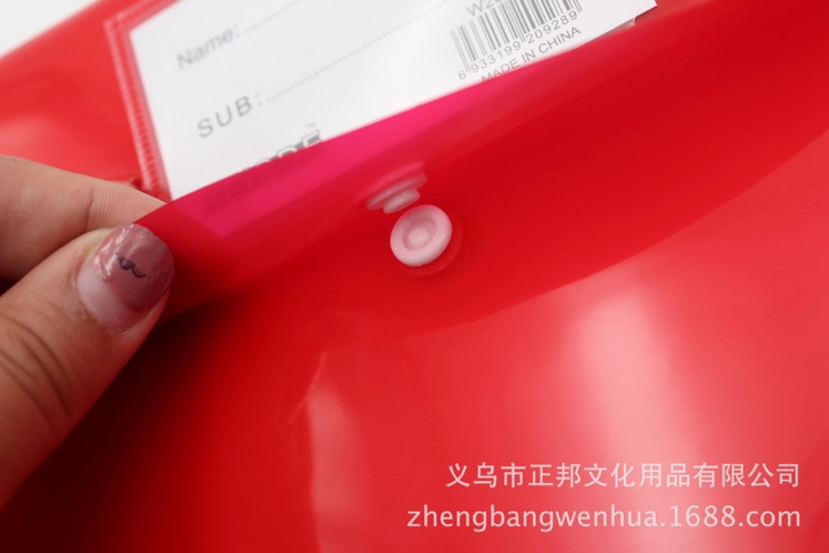 PP thickened transparent multi-color file bag W-280mic, FC Application Scenario