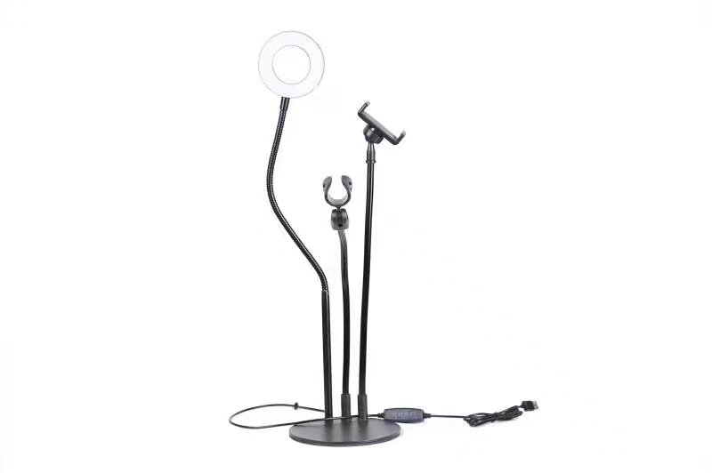 3-in-1 Desktop Live stand / 4-in-1 Desktop Live stand Mobile phone clip Microphone clip