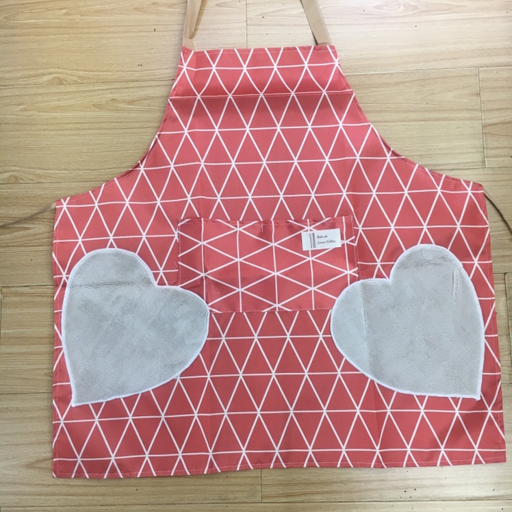 Adult sleeveless kitchen antifouling apron Household waterproof diamond colored strip fashion apron gown Household apron waterproof and oil-proof apron Kitchen apron waterproof and antifouling restaurant apron thumbnail