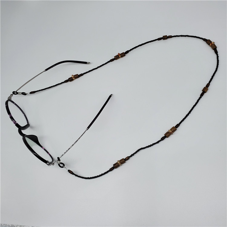 自产自销木珠眼镜挂链饰品电镀不褪色 防滑挂脖不易褪色 23121详情图4