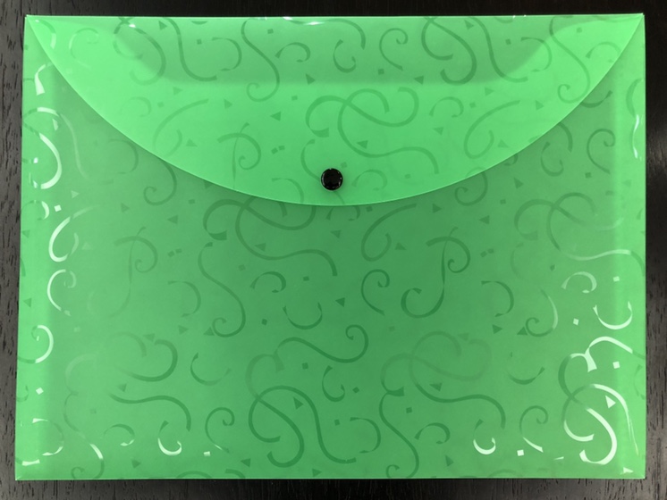 PP chrysanthemum pattern thickened iron buckle file bag, fashionable, colorful and of superior quality, FC Item Picture