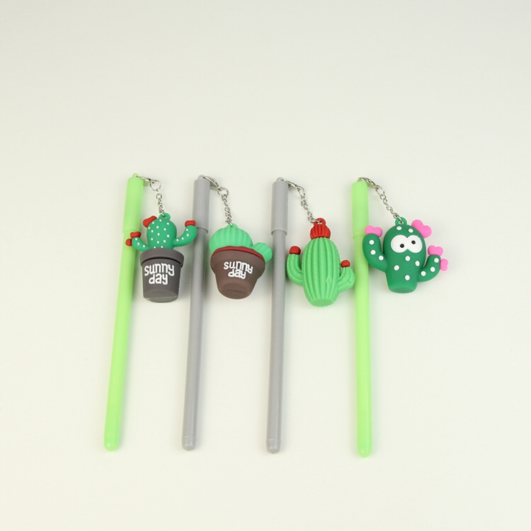 Soft glue cactus pendant neutral pen