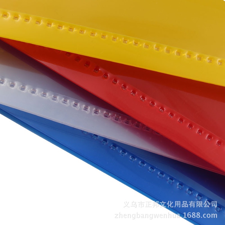 PP thickened transparent multi-color file bag W-280mic, FC undefined