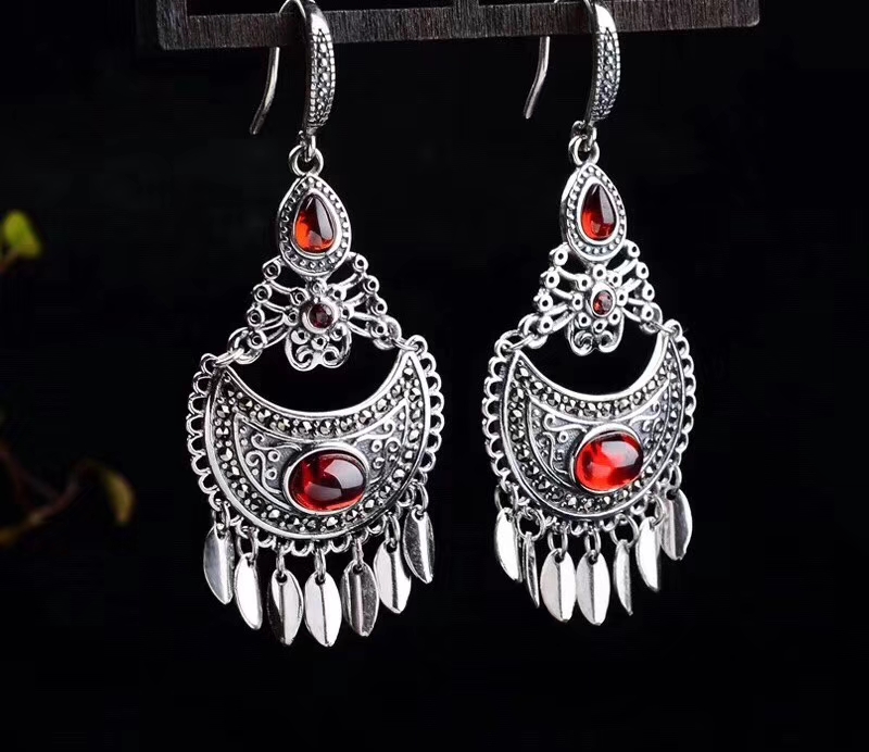 复古民族风纯银耳款细节图