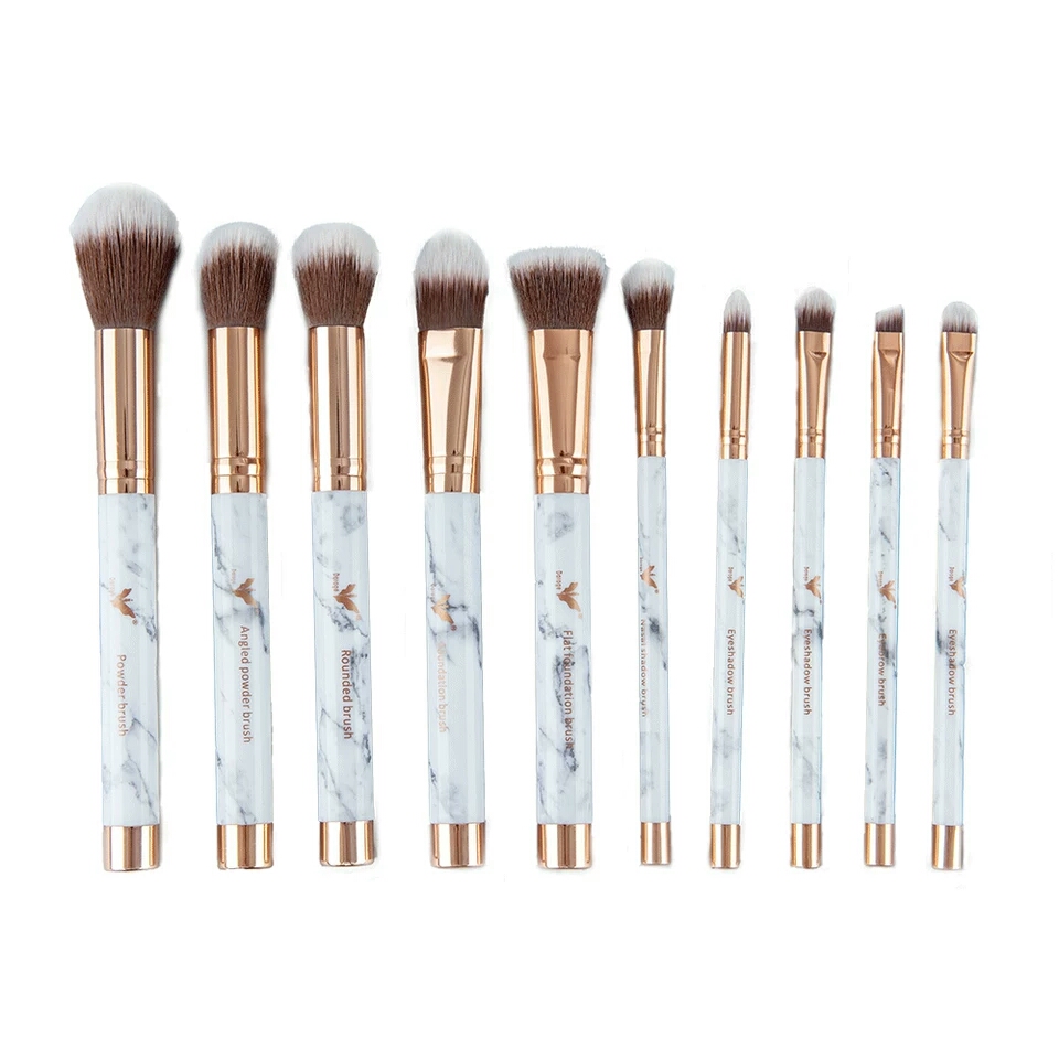 Daigu Marble Ins-style Beginner Makeup Brush Set of 10 blush, powder, Foundation and Eyeshadow brushes Specification image