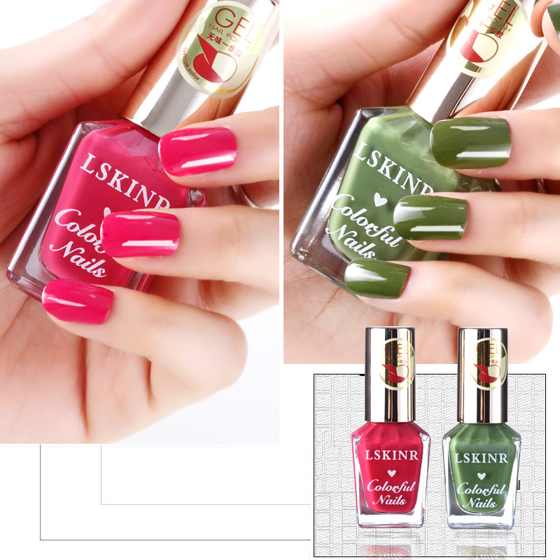 自然无味一步胶指甲油美甲胶油一涂定型