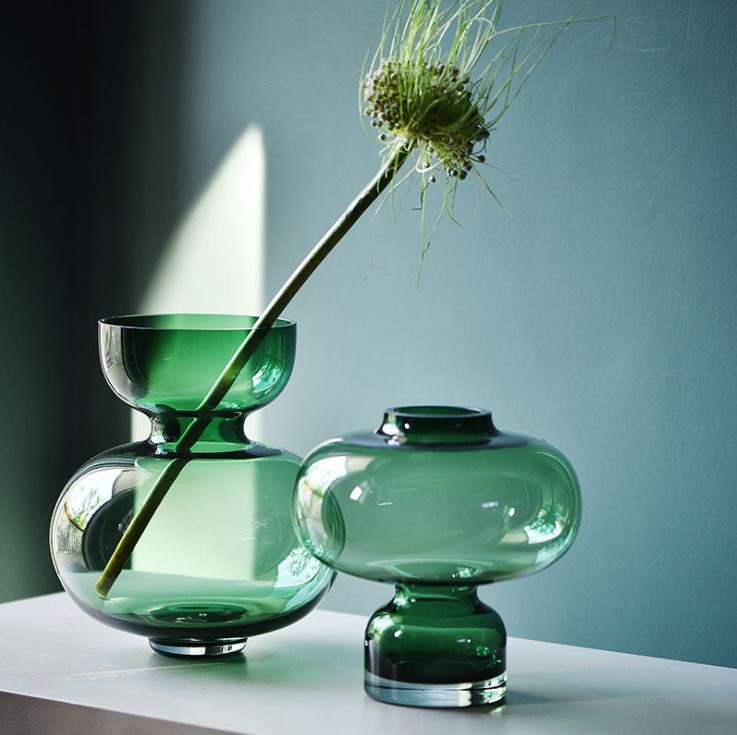 Yiwu Selection creative gourd glass vase model between the hotel furnishing furniture decorative bottles thumbnail