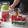艾美诺冰箱水果蔬菜保鲜沥水带盖塑料食品储物盒厨房冰箱收纳盒图