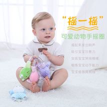 婴幼儿毛绒卡通可爱动物手摇铃抓握玩具宝宝益智安抚玩偶