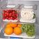 艾美诺 水果蔬菜保鲜沥水带盖塑料食品储物盒厨房冰箱收纳白底实物图