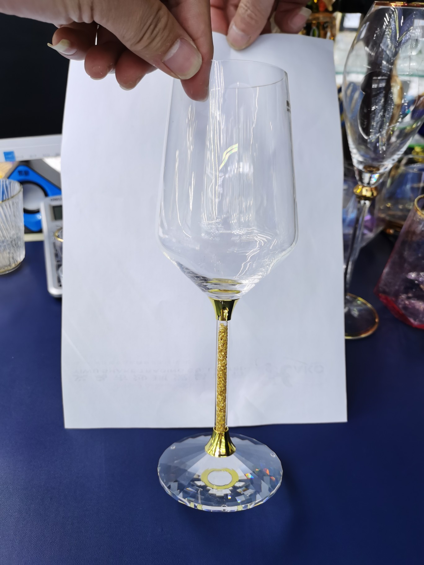 金箔酒杯白底实物图