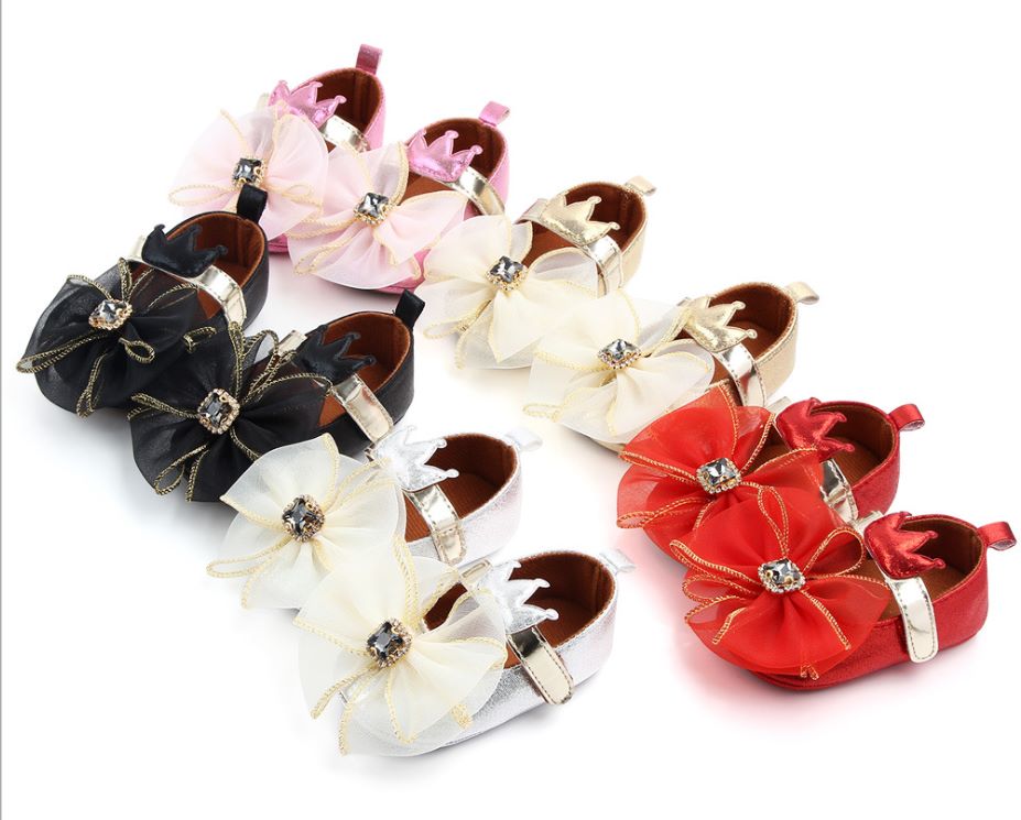 Baby shoes 3-12 months Baby shoes Princess baby big flower baby shoes Baby baby walking shoes