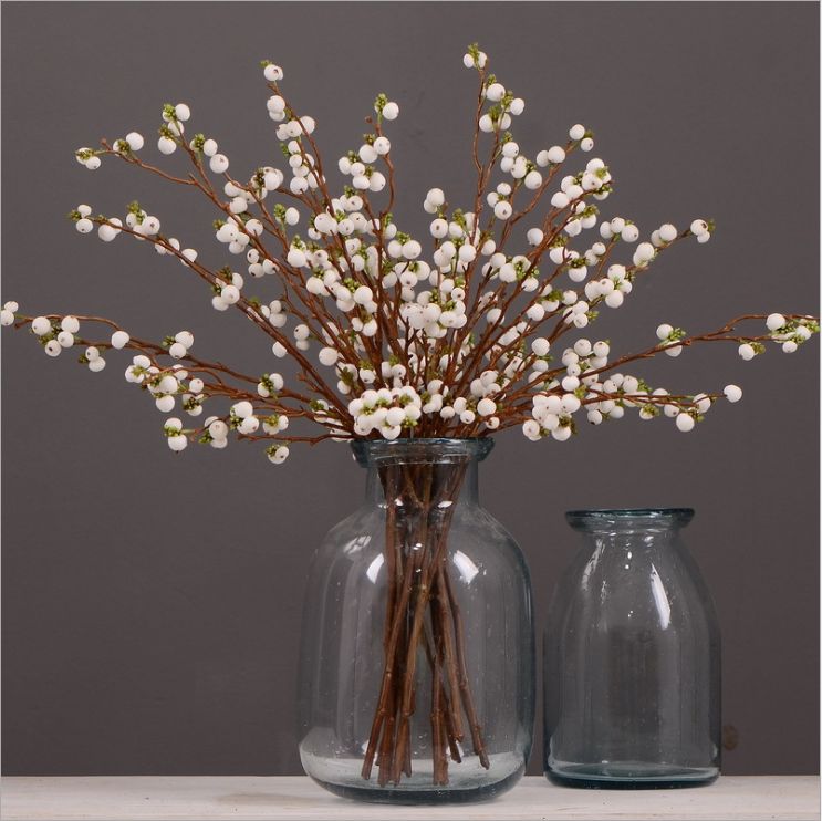 Wholesale of artificial ginkgo nuts, artificial flowers, home decorations, living room and dining room flower arrangements, floral art, artificial berries and fruits Specification image