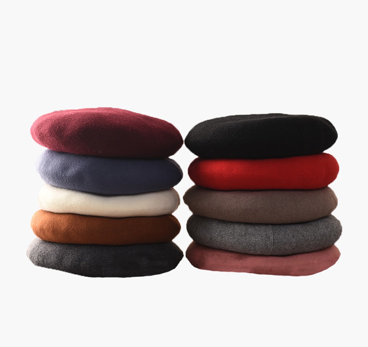 Religious headscarf, cashmere knitted women's hat, crystal linen fabric headscarf with magnetic chain, autumn and winter outdoor beret hat Specification image