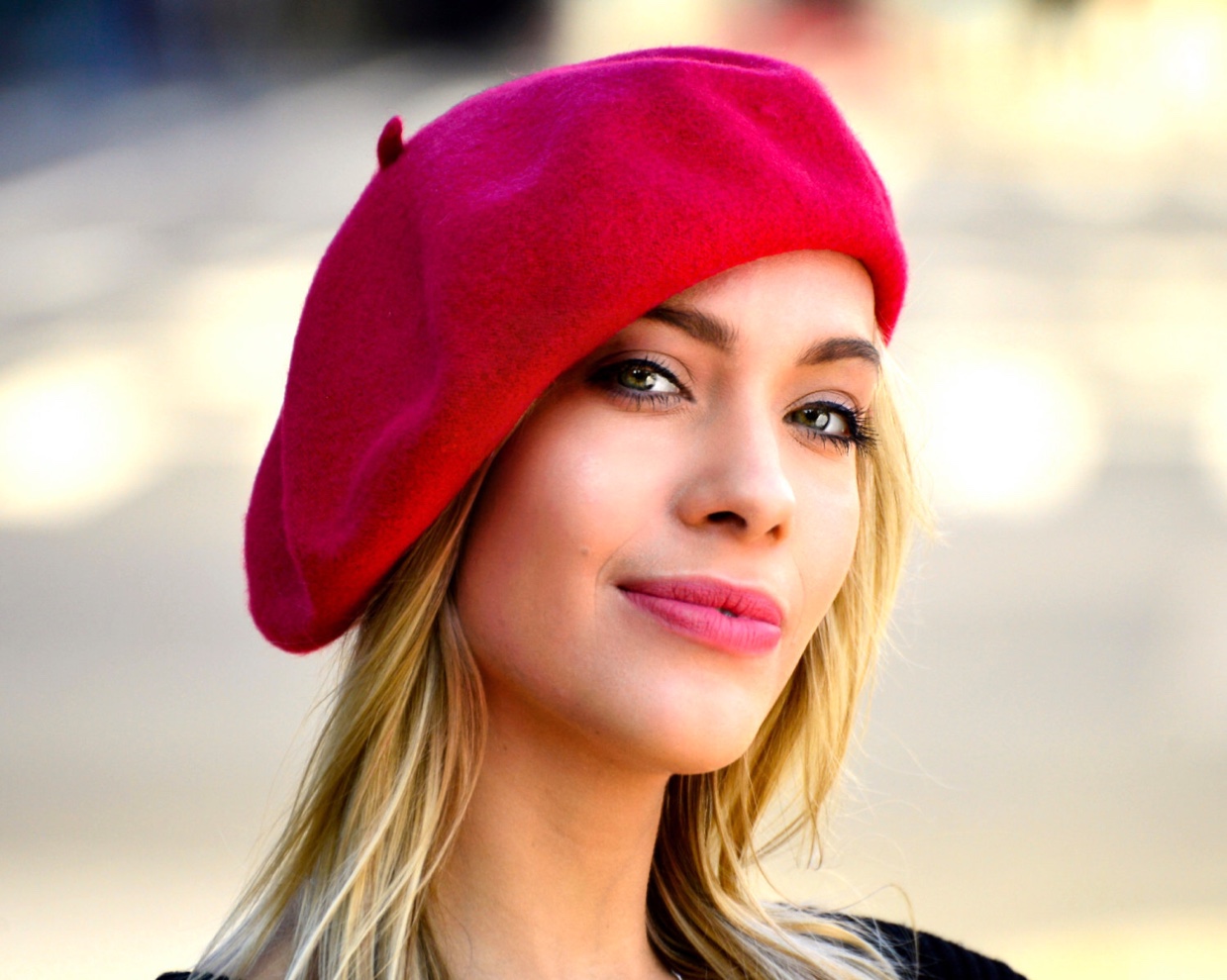 All wool knit fashion Beret felt painter's hat thumbnail