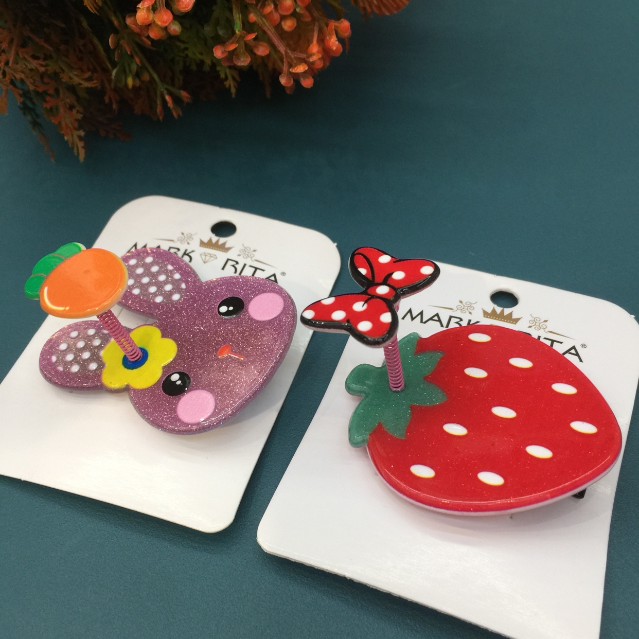Children's Fruit Hairpin Spring Cute Press Clip Card Acrylic Print