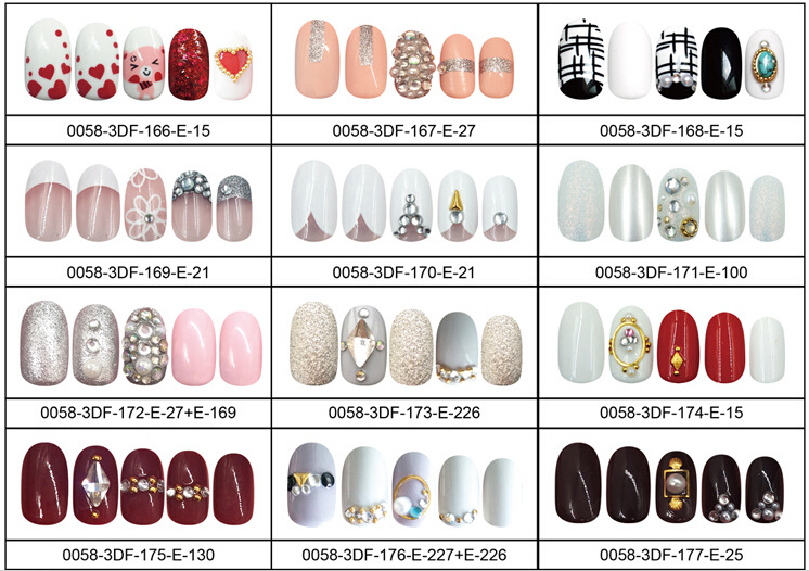 Round head nail plate wearable Nail Bride Nail New style Japanese and Korean 24-piece nail art finished product false nail patch full patch set pic 3