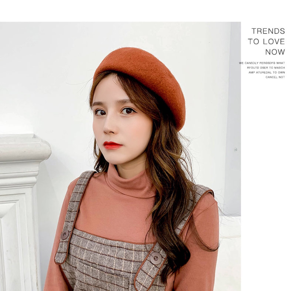New all-wool mushroom beret, pumpkin hat and parent-child fisherman hat in stock Specification image