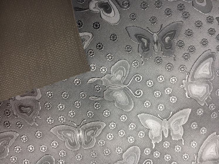 熊猫纹蝴蝶纹皮革PVC人造革坐垫革羊巴夹网布荔枝皮革体操垫pvc皮革面料详情图8