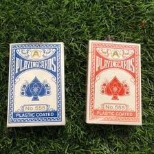 54张普通扑克牌 红蓝2色 常规扑克 低档纸