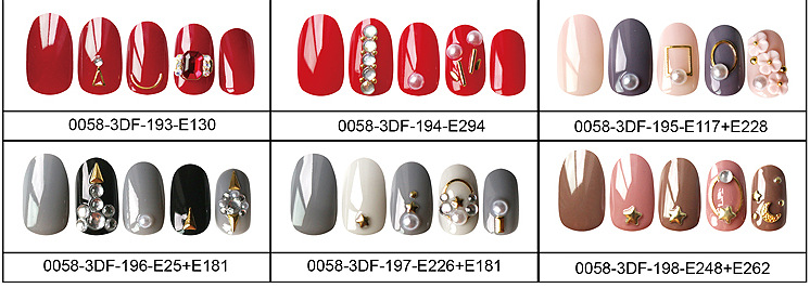Round head nail plate wearable Nail Bride Nail New style Japanese and Korean 24-piece nail art finished product false nail patch full patch set pic 2