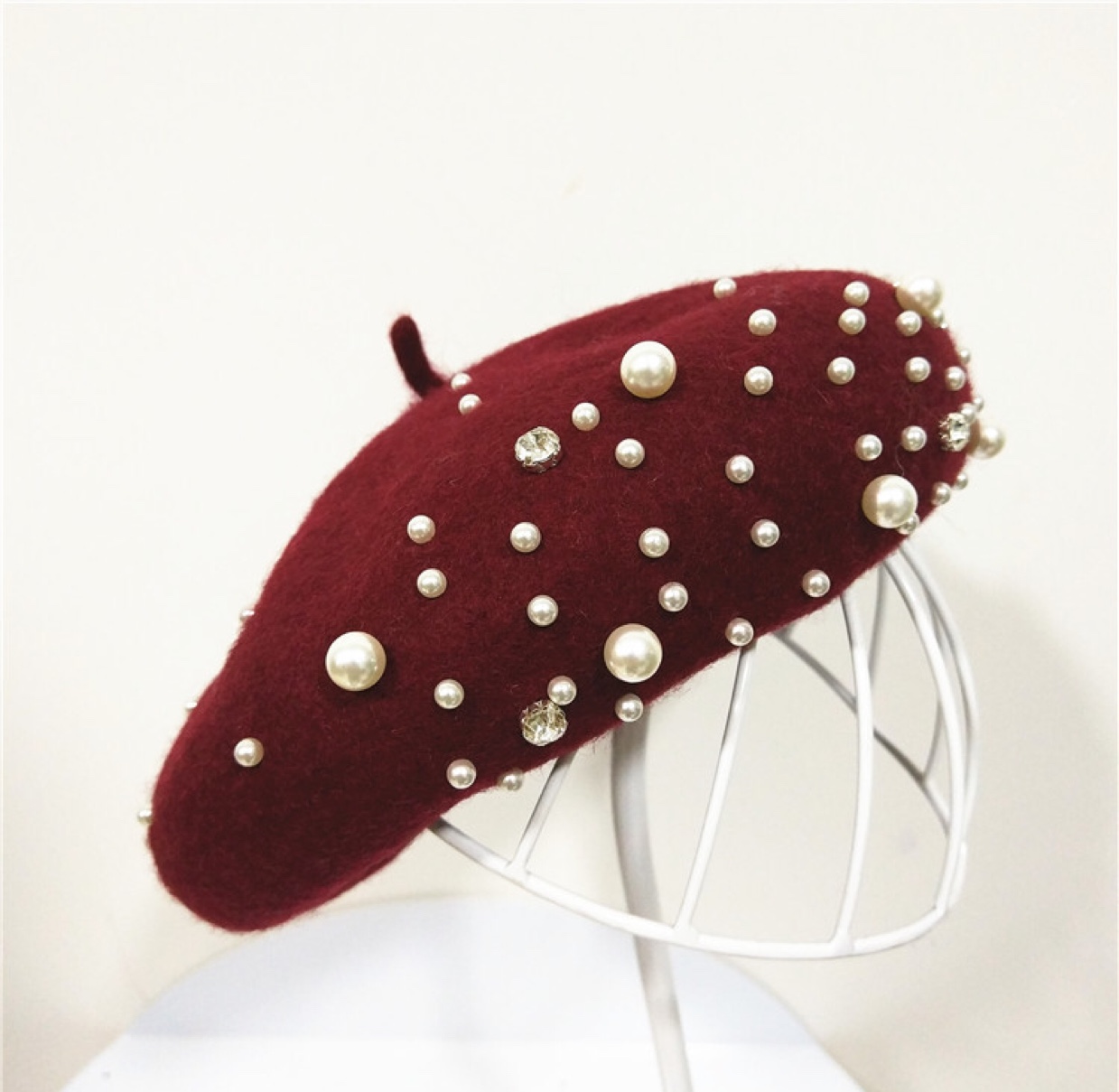 羊毛针织毛毡时装贝蕾帽画家帽子