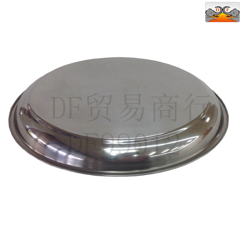 DF大号白色不锈钢圆盘托盘家用牛排摆盘密胺餐具长方形塑料托保鲜盒详情图5