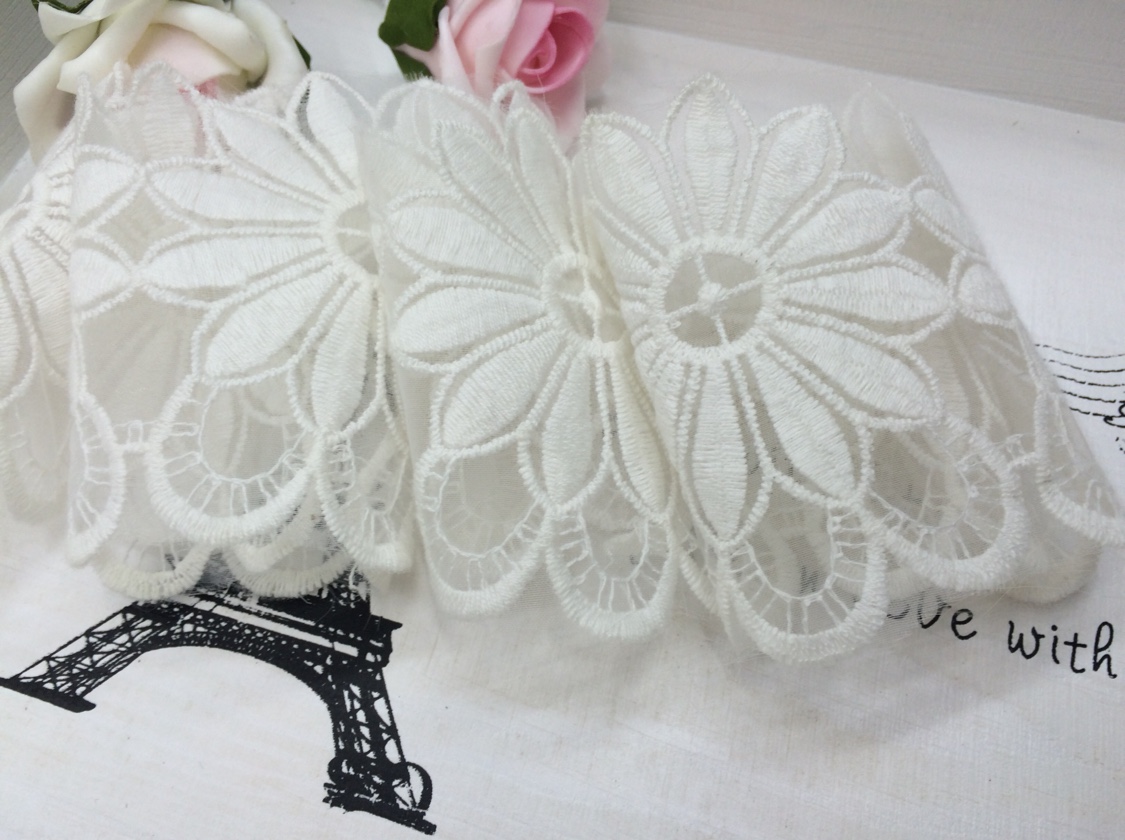 Cotton thread embroidered lace, wedding lace, curtain lace Application Scenario