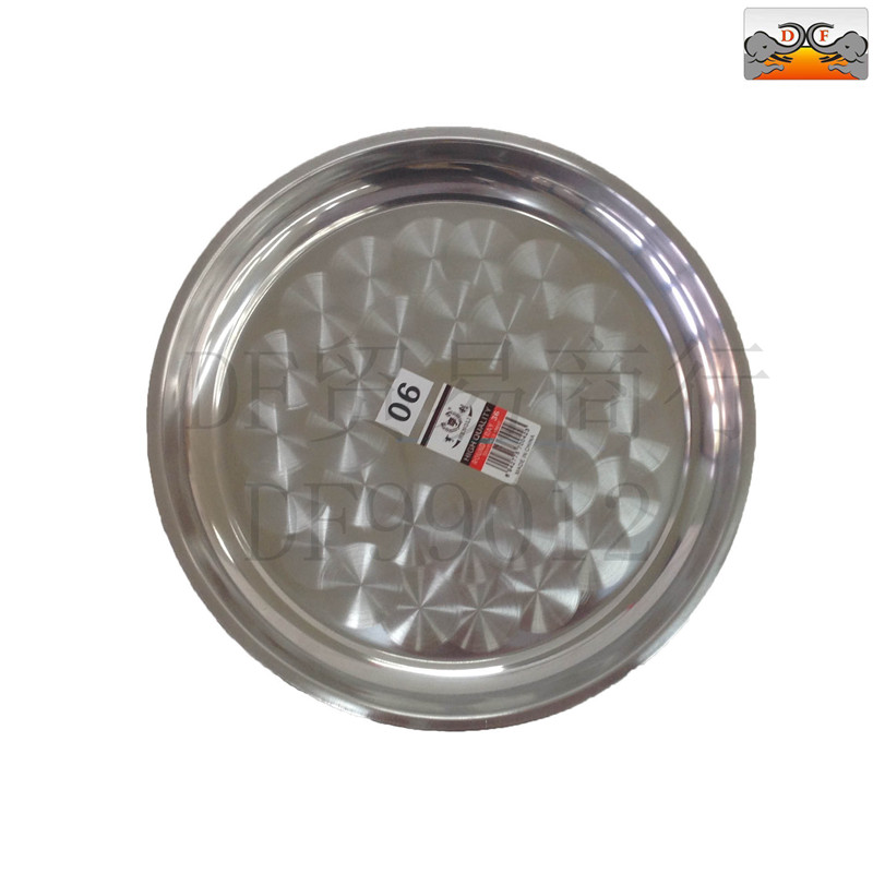 DF大号白色不锈钢圆盘托盘家用牛排摆盘密胺餐具长方形塑料托保鲜盒详情图2