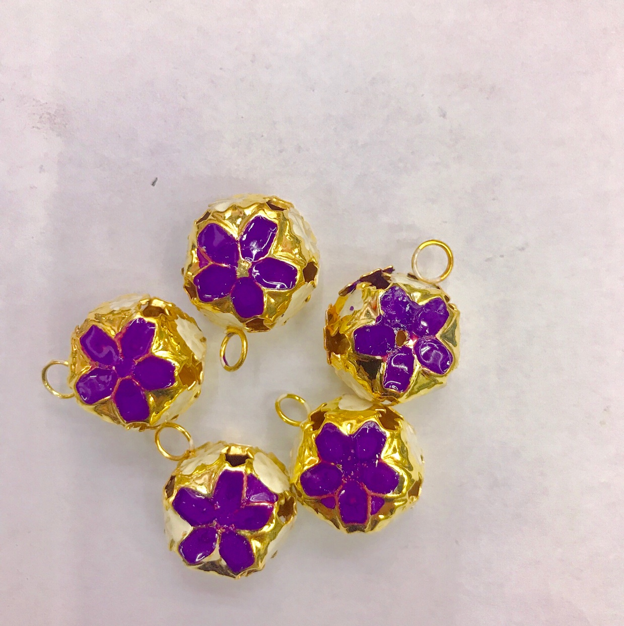 diy accessories, handicraft accessories, painted small bells, ethnic-style bells Item Picture