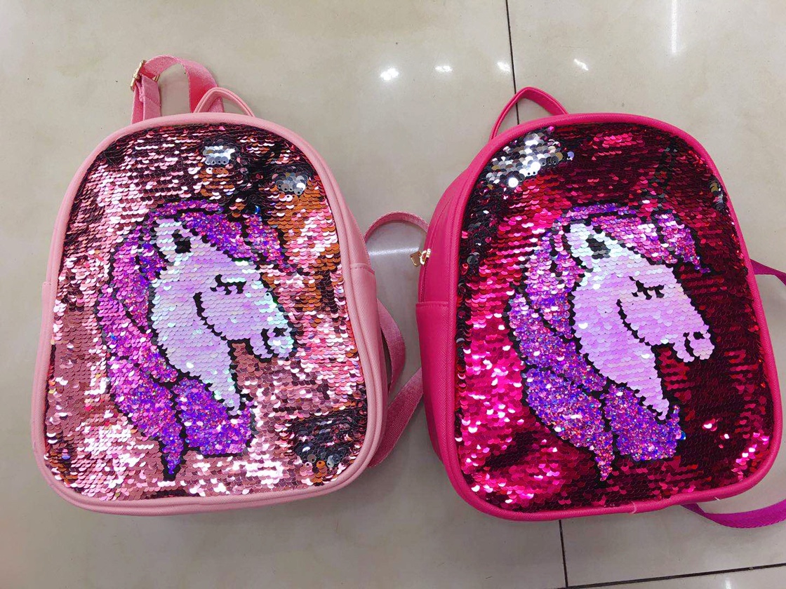 女士可爱独角兽韩版亮片双肩包