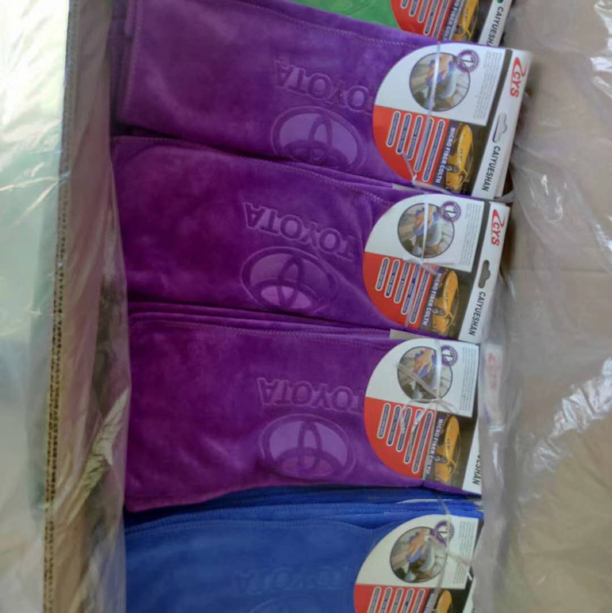 超细纤维磨毛汽车标毛巾细节图